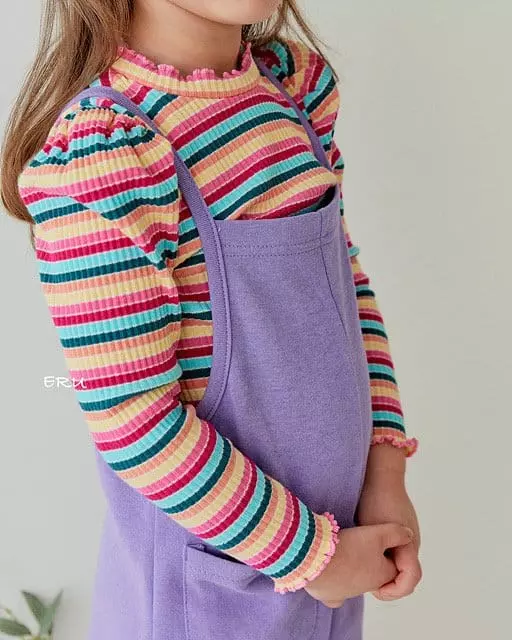 e.ru - Korean Children Fashion - #magicofchildhood - Stripes Marcaroon Tee - 8