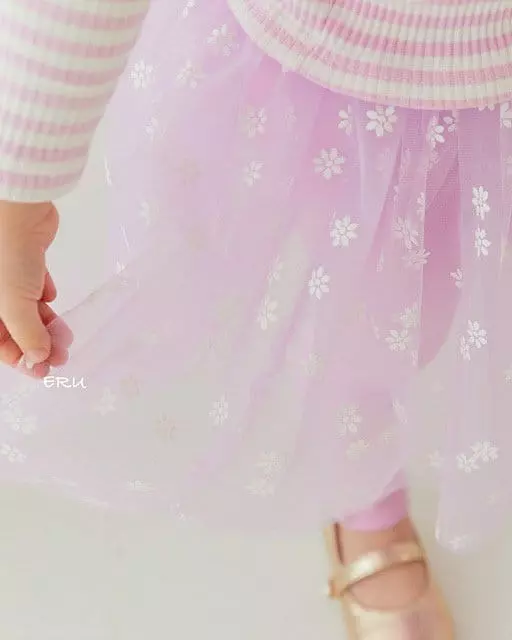 e.ru - Korean Children Fashion - #stylishchildhood - Flower Skirt Leggings - 3