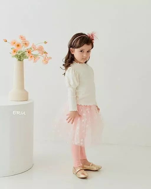 e.ru - Korean Children Fashion - #todddlerfashion - Flower Skirt Leggings