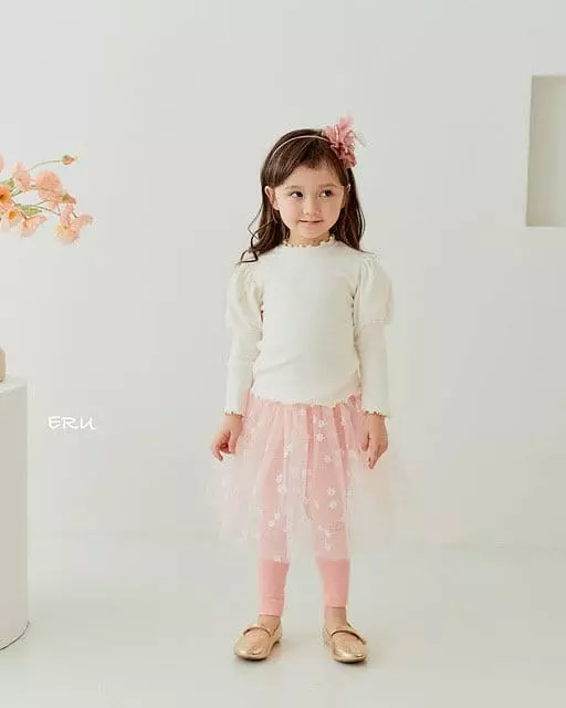 e.ru - Korean Children Fashion - #toddlerclothing - Flower Skirt Leggings - 2