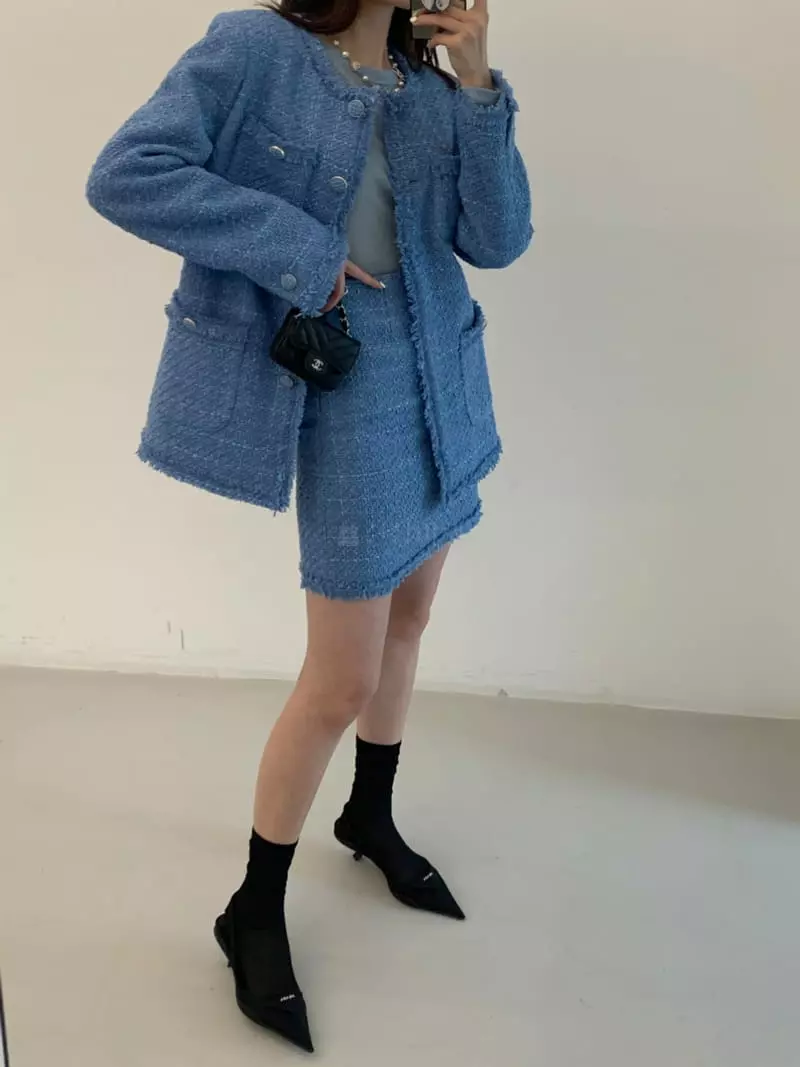 140 Avenue - Korean Women Fashion - #momslook - Stamen Tweed Jacket