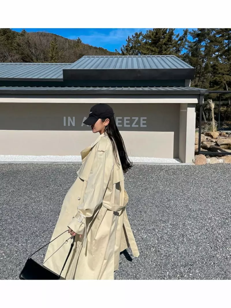 140 Avenue - Korean Women Fashion - #momslook - Double Long Trench Coat - 3