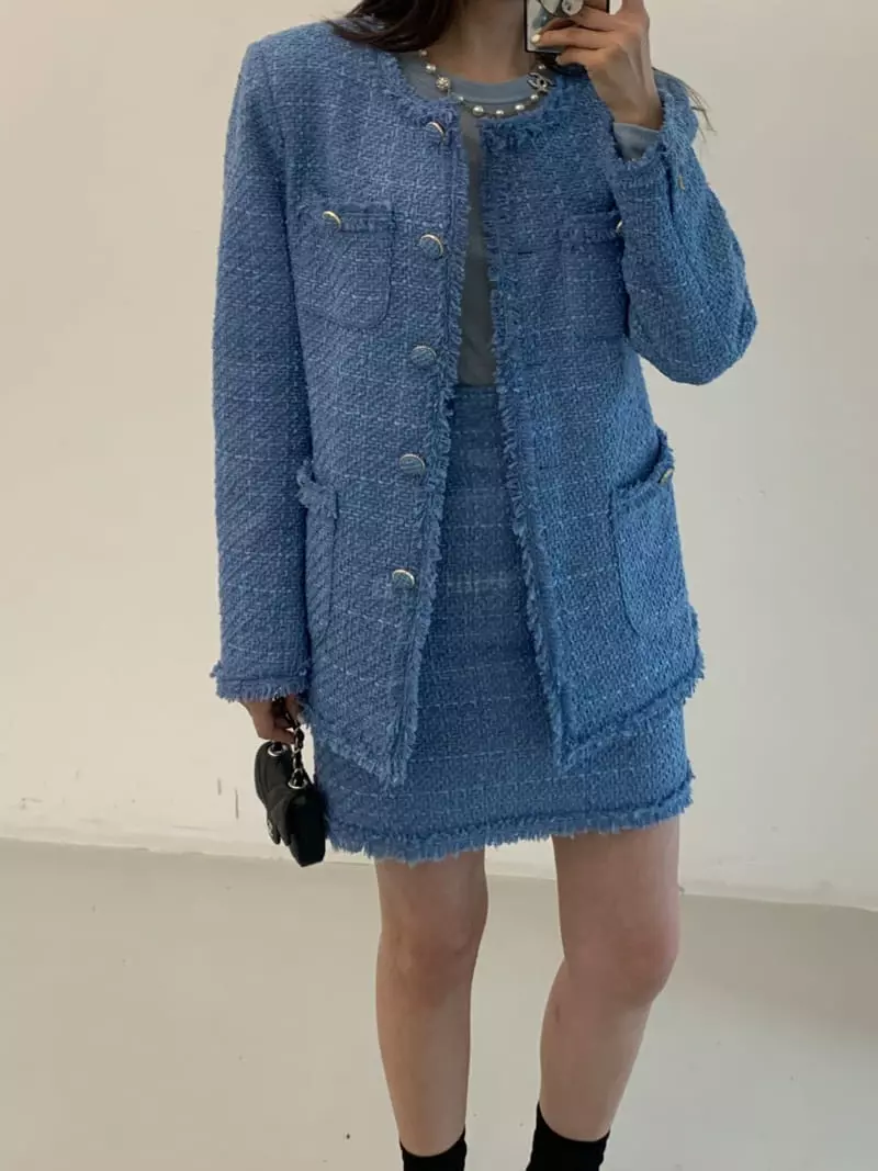 140 Avenue - Korean Women Fashion - #momslook - Stamen Tweed Jacket - 4