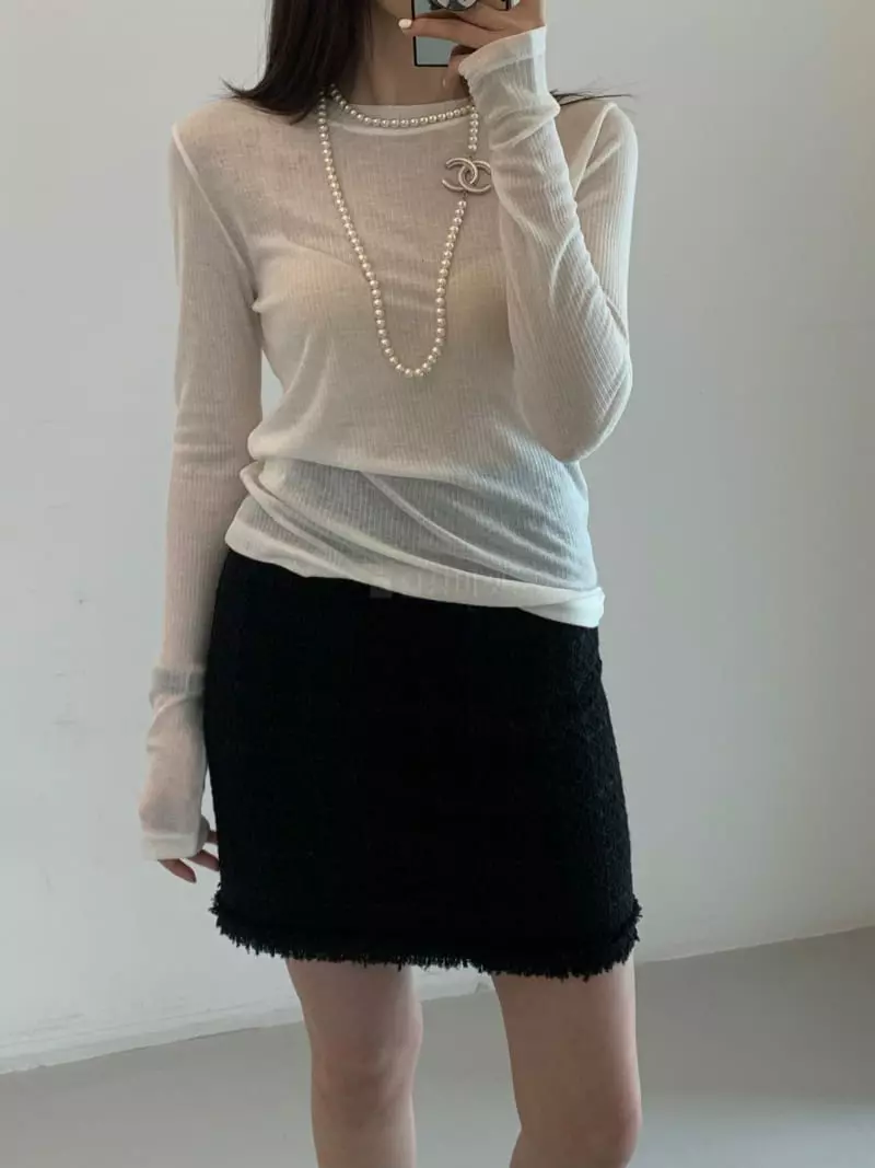 140 Avenue - Korean Women Fashion - #womensfashion - Tencel Wool Tee - 2
