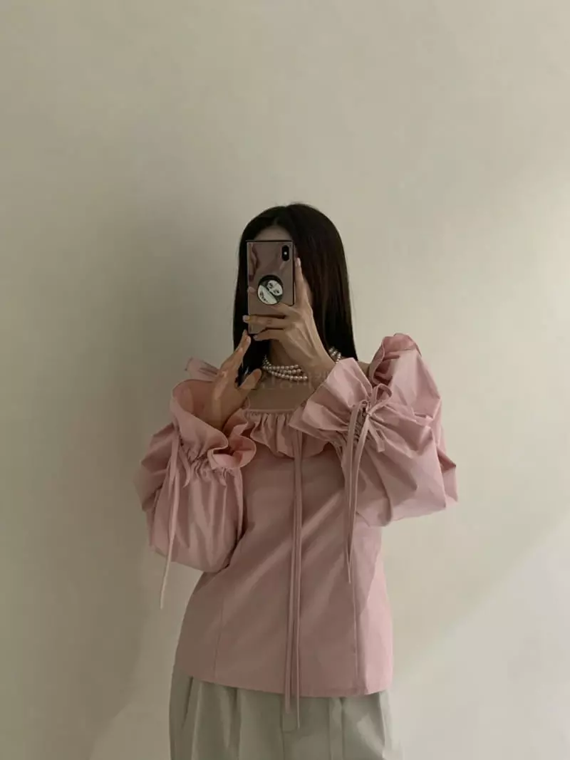 140 Avenue - Korean Women Fashion - #womensfashion - Square Frill Blouse - 2