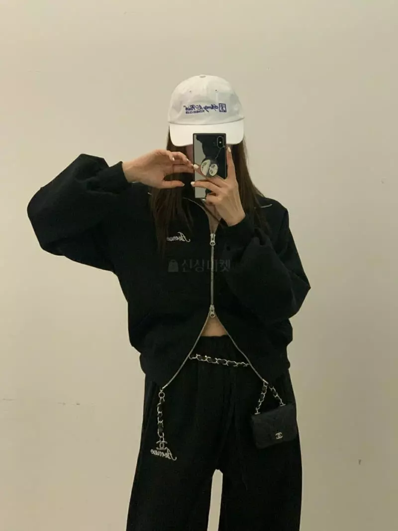 140 Avenue - Korean Women Fashion - #womensfashion - High Neck To Way Zip-up Sweatshirt