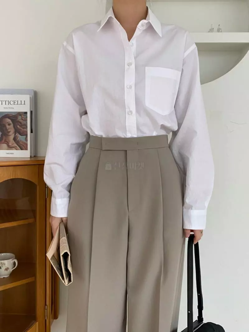 3.Another - Korean Women Fashion - #momslook - One Pleats Pants - 3