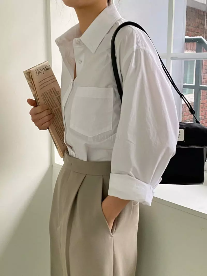 3.Another - Korean Women Fashion - #romanticstyle - Simple Shirt - 4