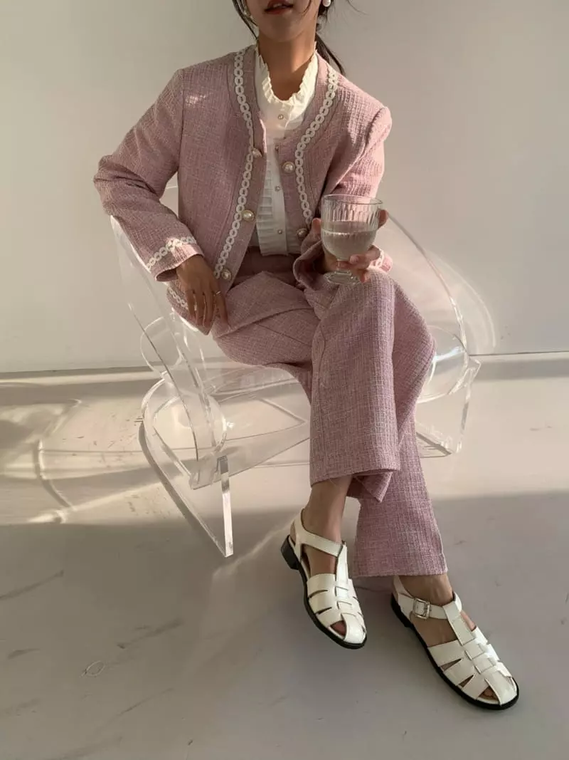 3Rooms - Korean Women Fashion - #momslook - Sha Tweed Jacket - 2