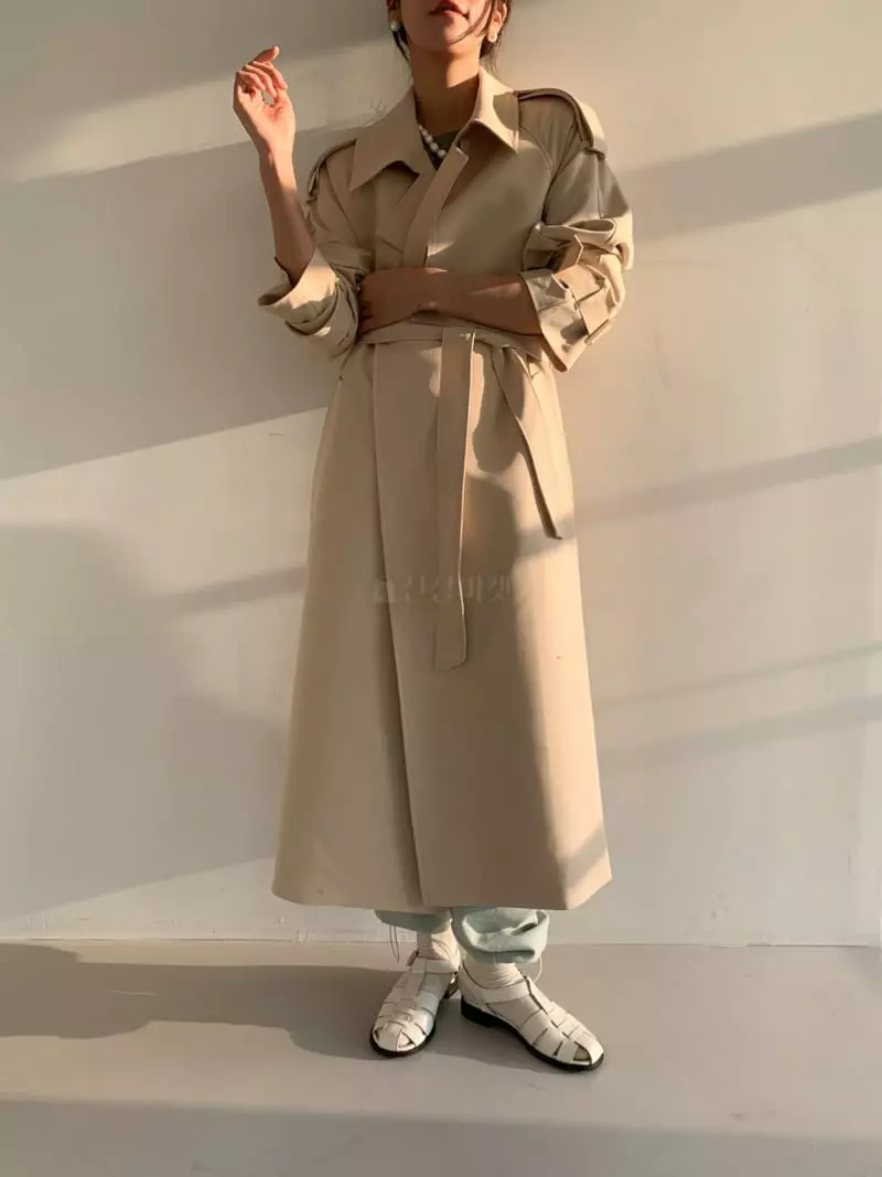 3Rooms - Korean Women Fashion - #momslook - French Trench Coat - 3