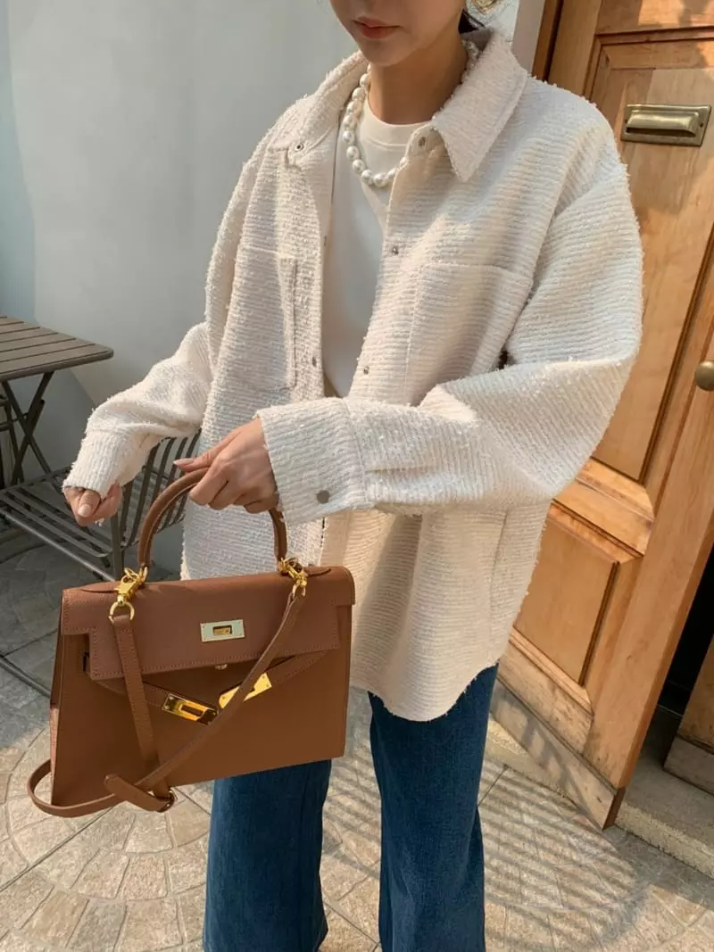 3Rooms - Korean Women Fashion - #pursuepretty - Tweed Shirt - 3