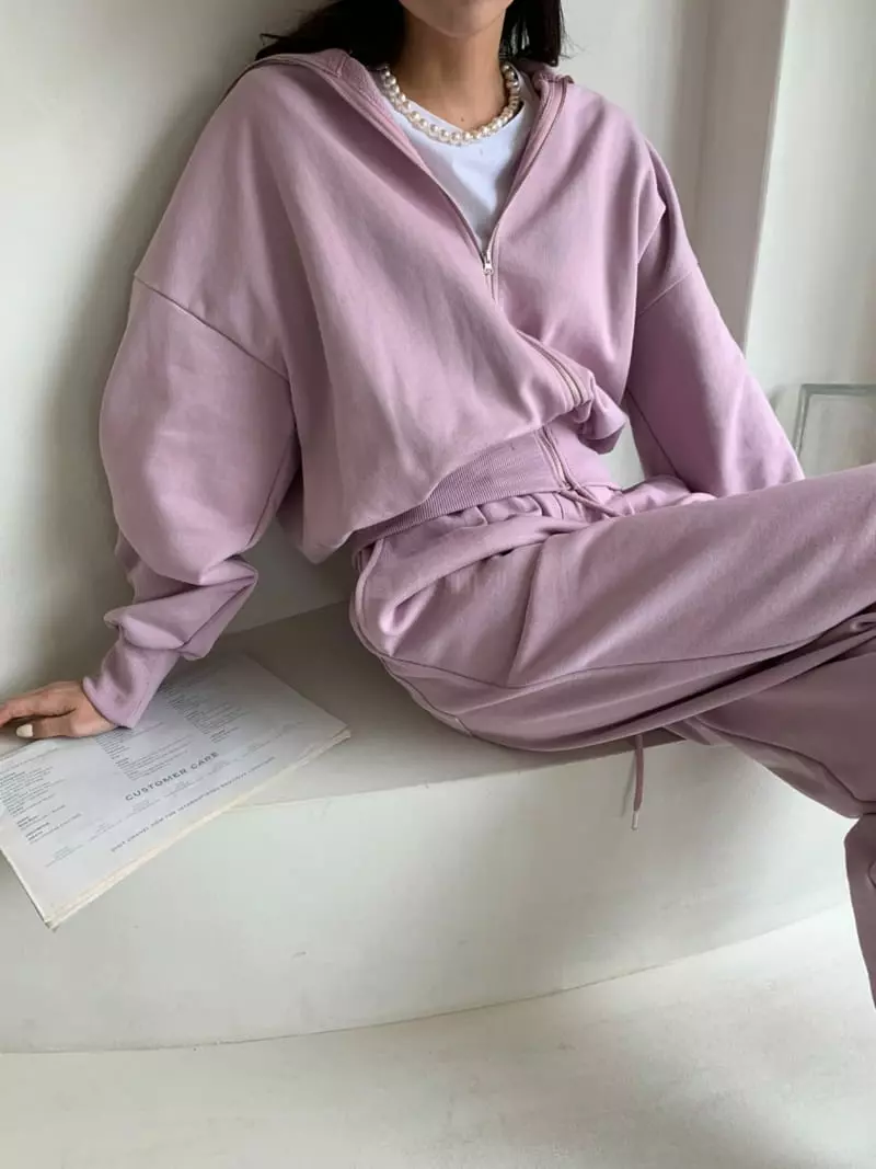3Rooms - Korean Women Fashion - #womensfashion - Zip-up Sweatshirt - 2