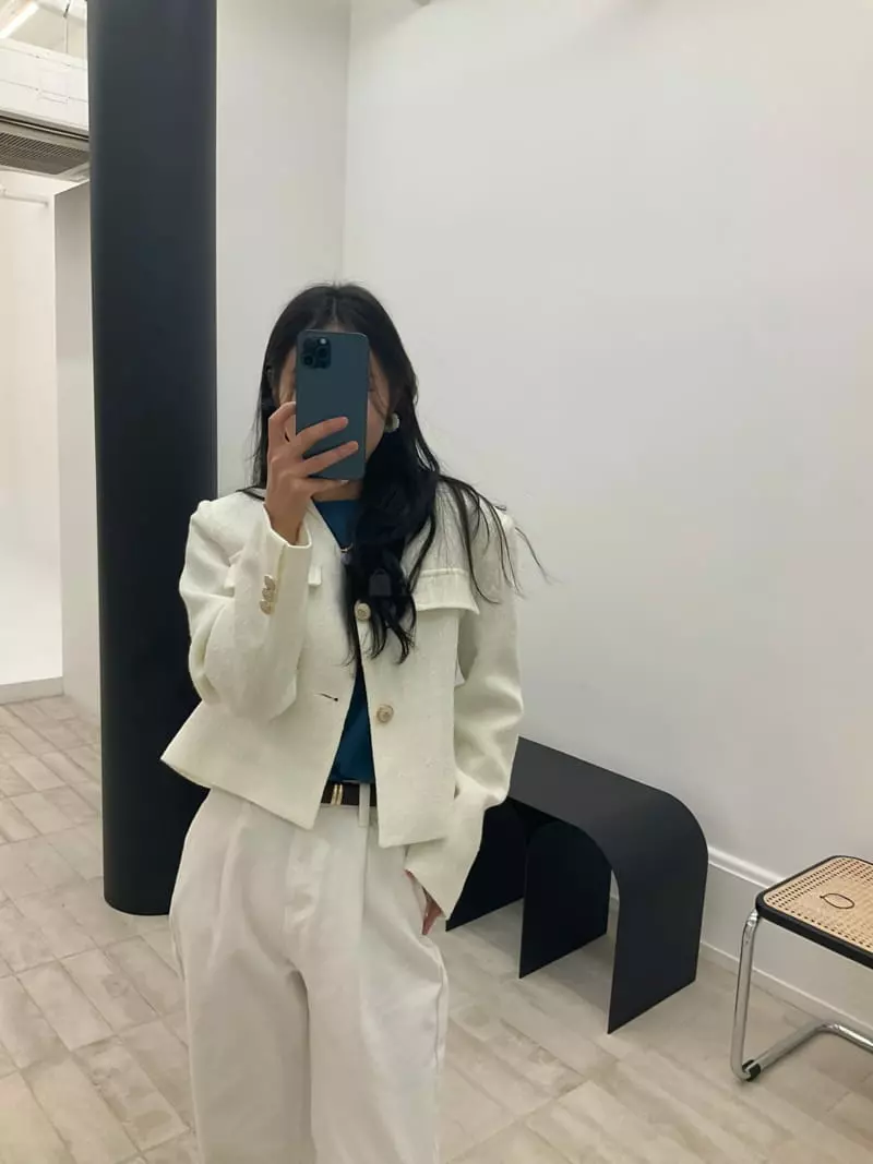 A Point - Korean Women Fashion - #momslook - Tweed Jacket