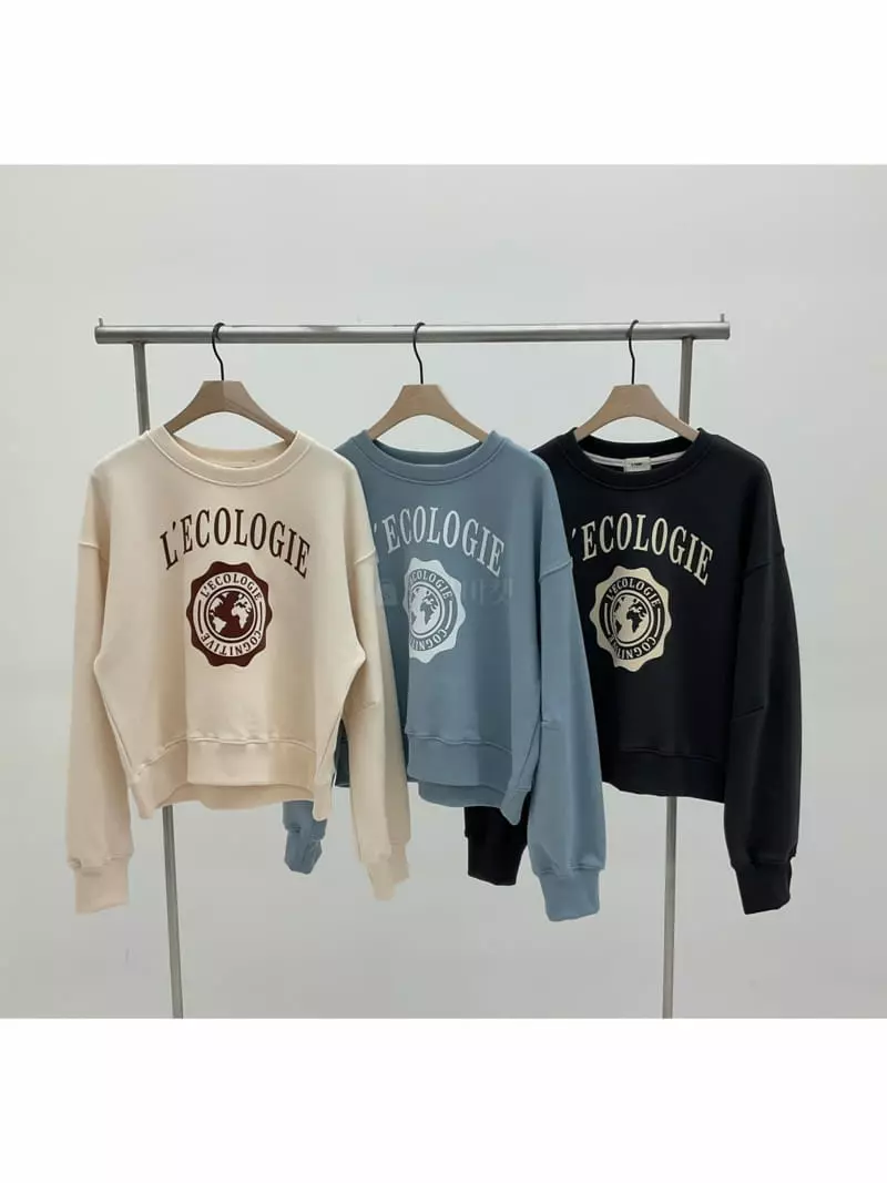 A Point - Korean Women Fashion - #romanticstyle - Earth Sweatshirt - 4