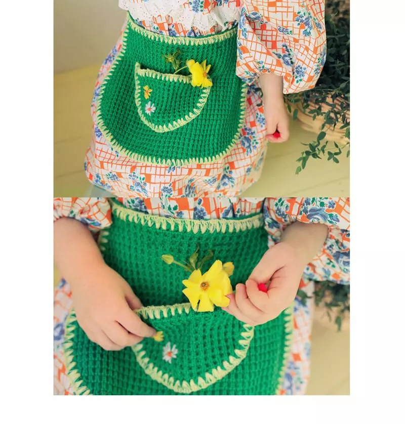 AMBER - Korean Children Fashion Brand - #Kfashion4kids - Chelly Knit Apron