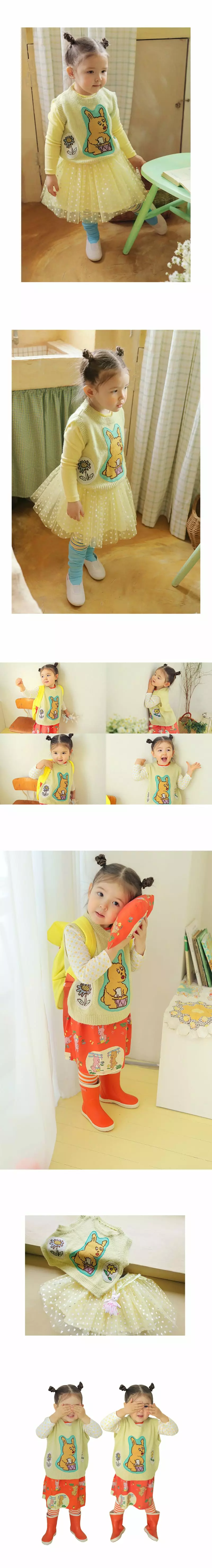 AMBER - Korean Children Fashion Brand - #fashionkids - Rodi Knit Vest - 4