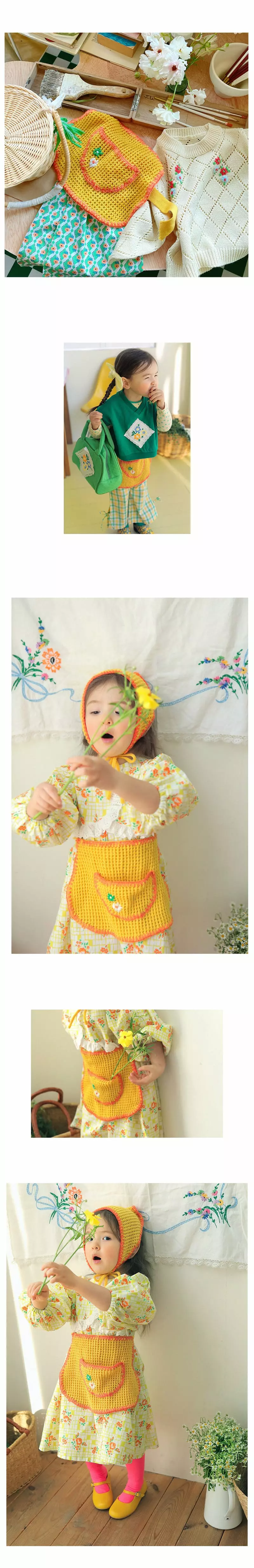 AMBER - Korean Children Fashion Brand - #magicofchildhood - Chelly Knit Apron - 3