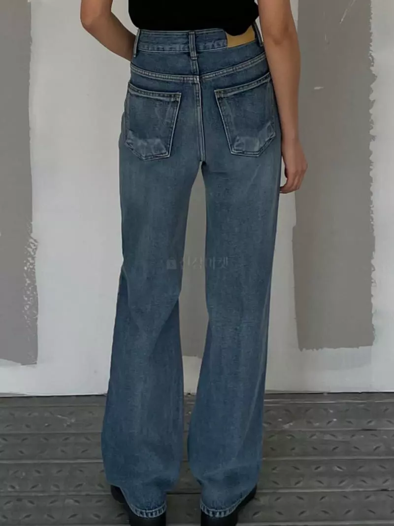 Acme - Korean Women Fashion - #momslook - Vintage Brush Jeans - 2