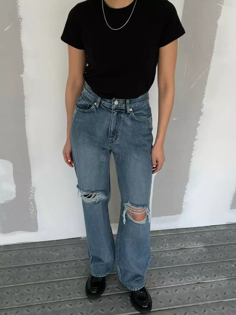 Acme - Korean Women Fashion - #womensfashion - Vintage Brush Jeans - 4