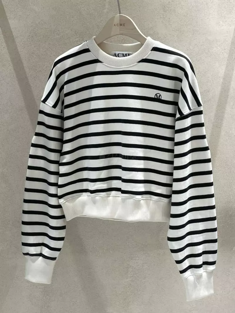 Acme - Korean Women Fashion - #momslook - Stripe Sweatshirt - 3