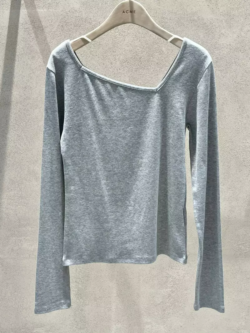 Acme - Korean Women Fashion - #momslook - Diagonal Tee - 3