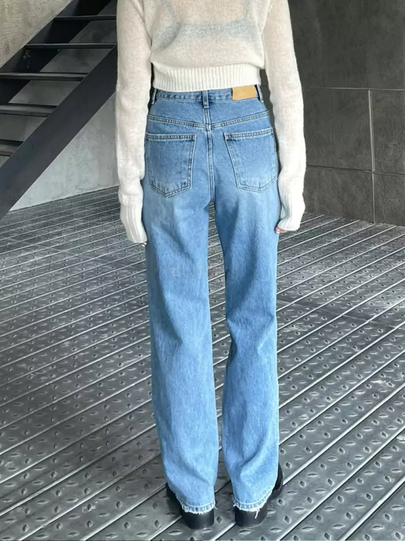 Acme - Korean Women Fashion - #thelittlethings - Jennie Light Blue Jeans - 4