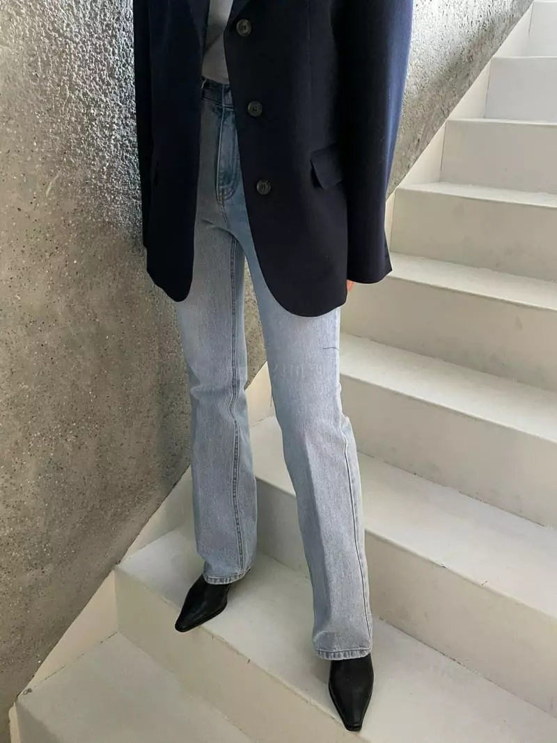 Acme - Korean Women Fashion - #restrostyle - Corn Bootcut Jeans - 4