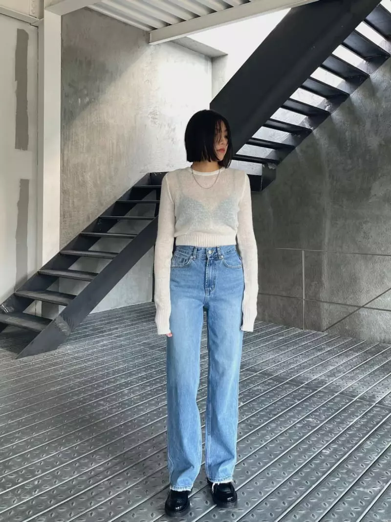 Acme - Korean Women Fashion - #thatsdarling - Jennie Light Blue Jeans - 2