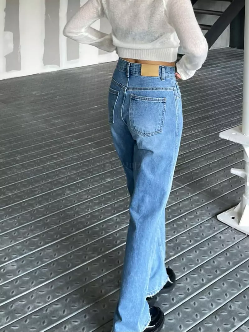 Acme - Korean Women Fashion - #thelittlethings - Jennie Light Blue Jeans - 3