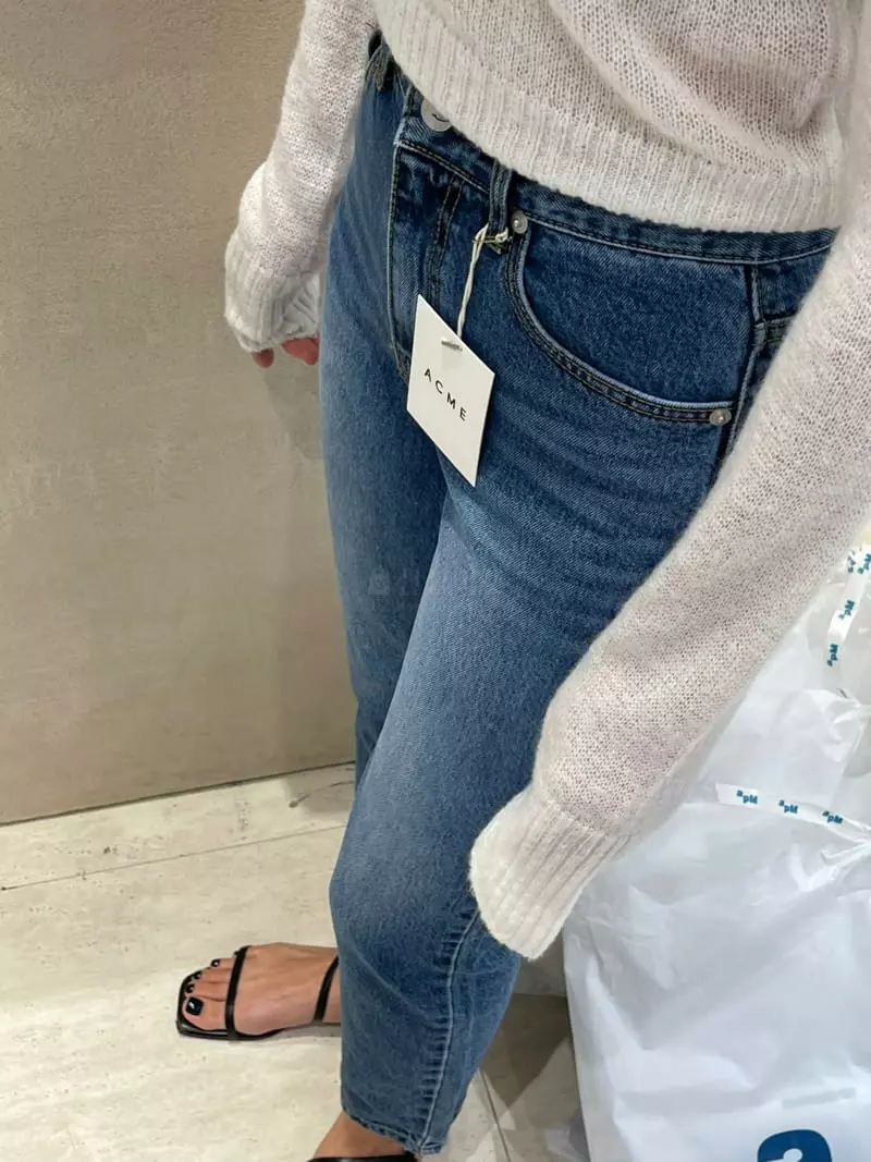 Acme - Korean Women Fashion - #vintageinspired - Slim Straight Jeans - 2