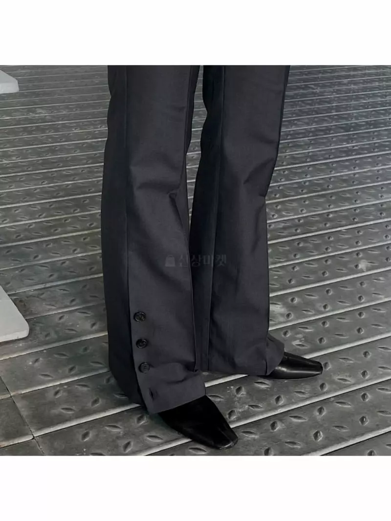 Acme - Korean Women Fashion - #vintageinspired - Button Pants - 4