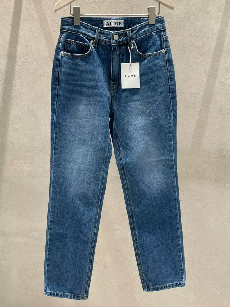 Acme - Korean Women Fashion - #vintagekidsstyle - Slim Straight Jeans - 3