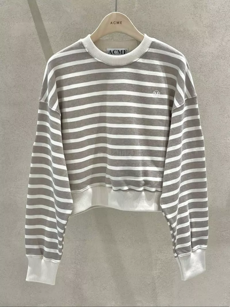 Acme - Korean Women Fashion - #momslook - Stripe Sweatshirt - 4