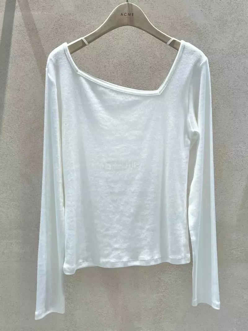 Acme - Korean Women Fashion - #womensfashion - Diagonal Tee - 2