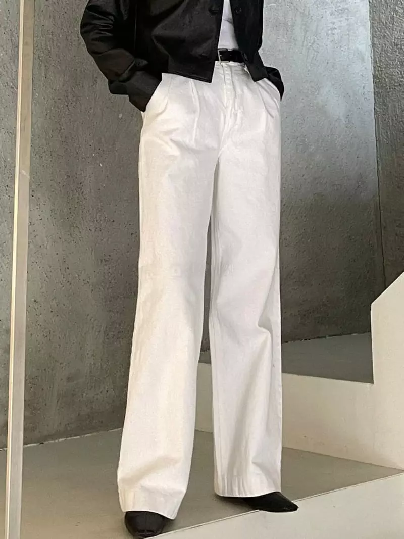 Acme - Korean Women Fashion - #momslook - White Wide Pants - 4