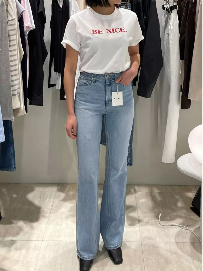 Acme - Korean Women Fashion - #momslook - Triangular Bootcut Jeans - 4