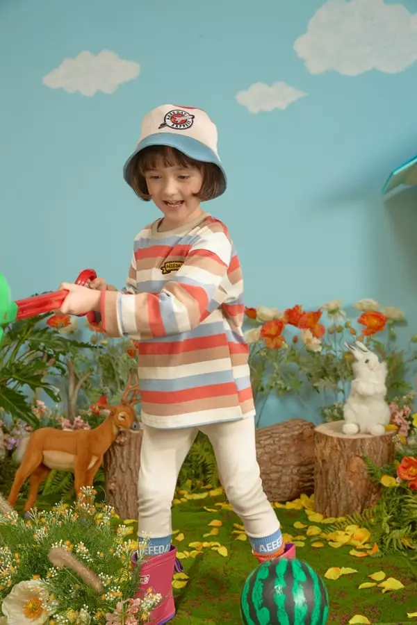 Aeeeday - Korean Children Fashion - #littlefashionista - Basiti Stripes Tee - 6
