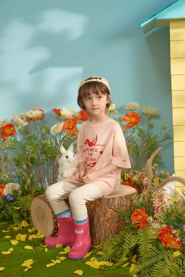 Aeeeday - Korean Children Fashion - #littlefashionista - Rabbit Pigment Tee - 5