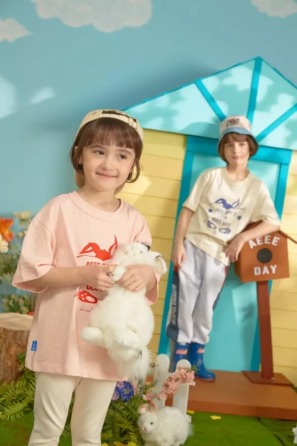 Aeeeday - Korean Children Fashion - #minifashionista - Rabbit Pigment Tee - 7