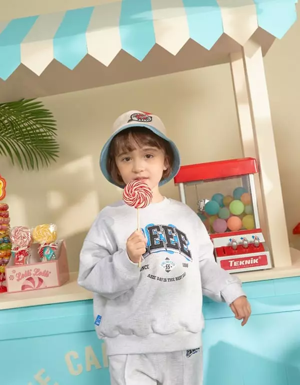 Aeeeday - Korean Children Fashion - #stylishchildhood - Double Logo Sweatshirt - 3