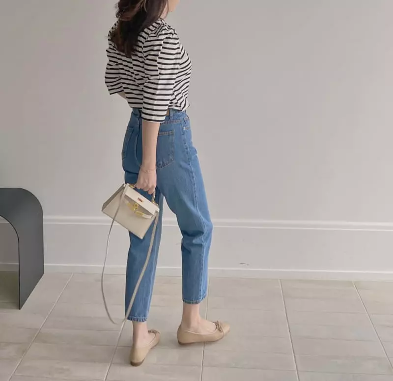 Afterglow - Korean Women Fashion - #momslook - 414 Organic Con Jeans - 2