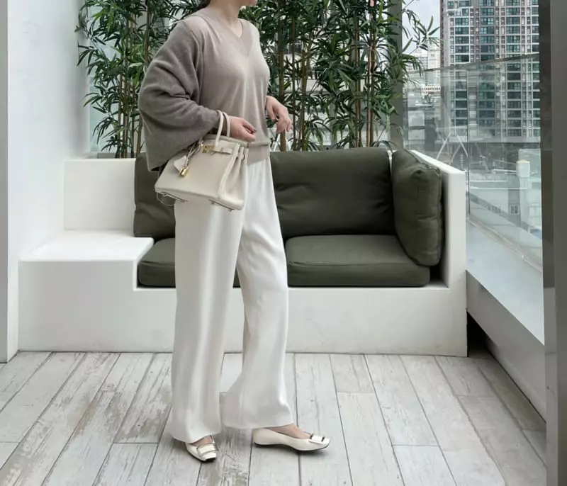 Afterglow - Korean Women Fashion - #momslook - Her Band Pants - 2