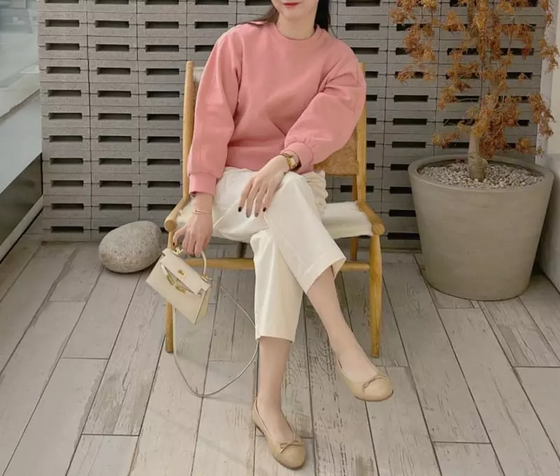Afterglow - Korean Women Fashion - #momslook - Back Zipper Sweatshirt - 10