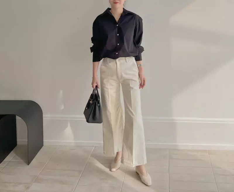 Afterglow - Korean Women Fashion - #momslook - Stay Cotton Shirt - 7
