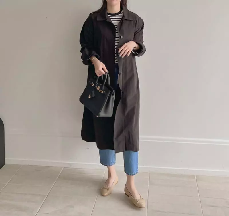 Afterglow - Korean Women Fashion - #pursuepretty - Roe Single Trench Coat - 8