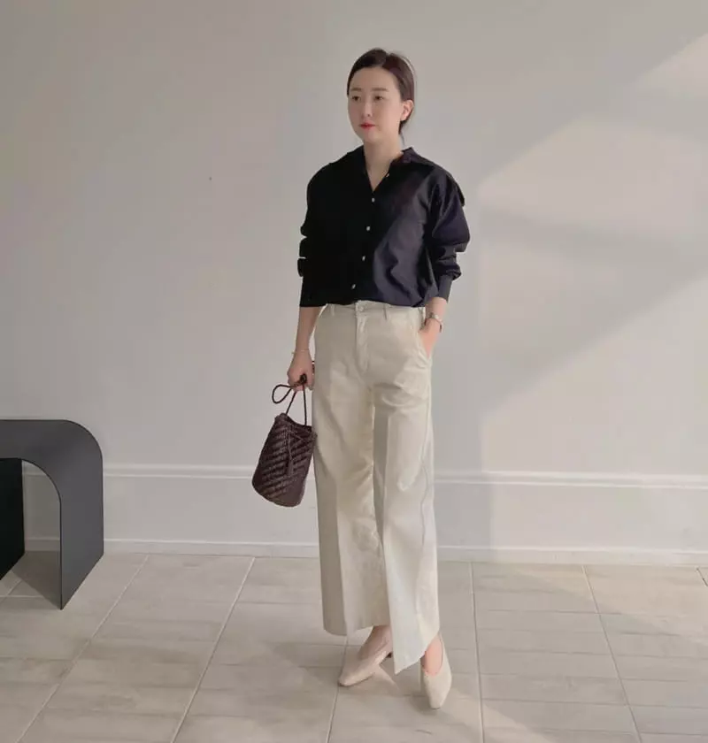 Afterglow - Korean Women Fashion - #pursuepretty - Stay Cotton Shirt
