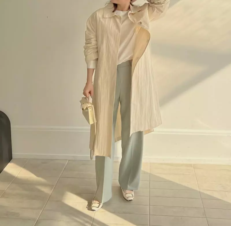 Afterglow - Korean Women Fashion - #thatsdarling - Roe Single Trench Coat - 12