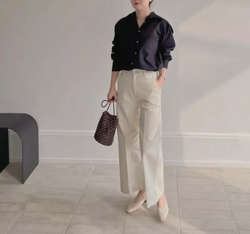 Afterglow - Korean Women Fashion - #thatsdarling - 413 Cotton Wide Pants - 3