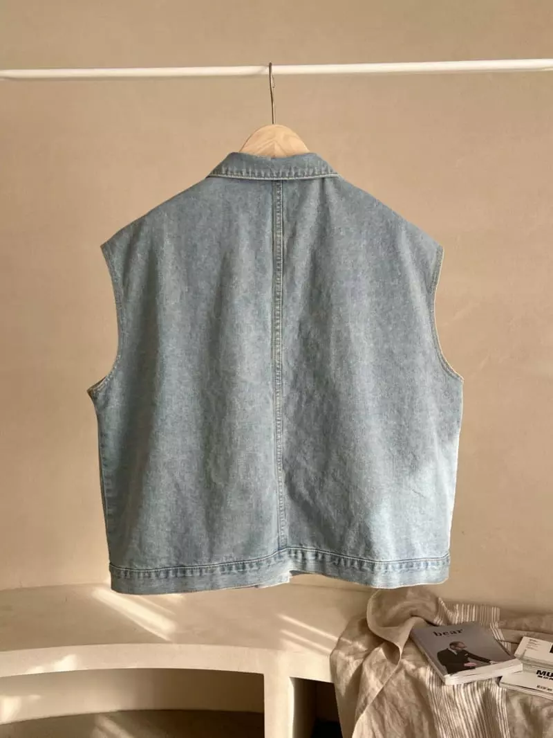 Afterglow - Korean Women Fashion - #thelittlethings - 415 Denim Vest - 7