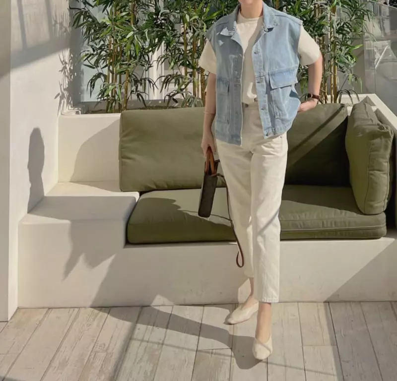 Afterglow - Korean Women Fashion - #vintagekidsstyle - 415 Denim Vest